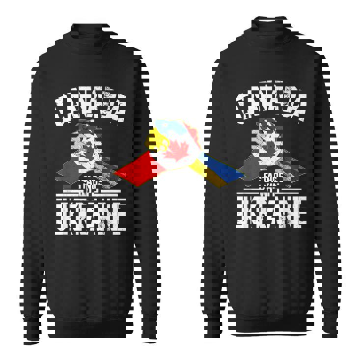 カナダはウクライナのウクライナのカナダの旗のtシャツで立ちます スウェットシャツ