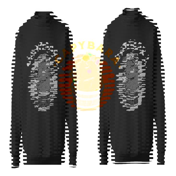 カピバラ 飼育員 動物 げっ歯類 自然 リラックス スパ スウェットシャツ