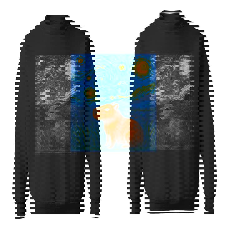 カピバラヴァンゴッホスターリーナイト スウェットシャツ