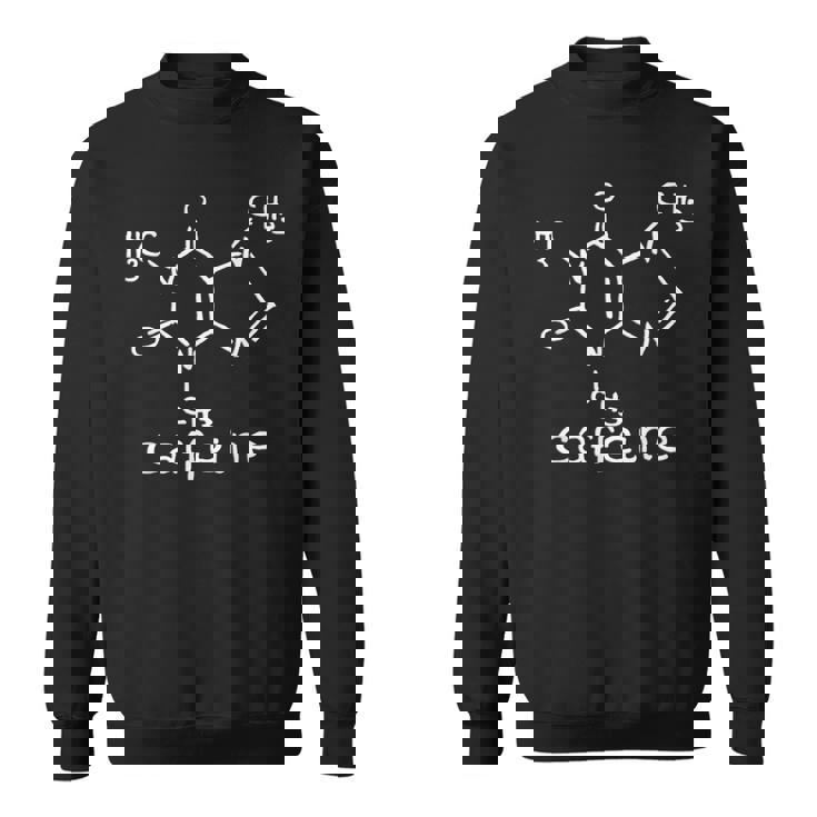 カフェイン分子 コーヒー カフェイン 化学構造 フォーミュラ ギフト スウェットシャツ