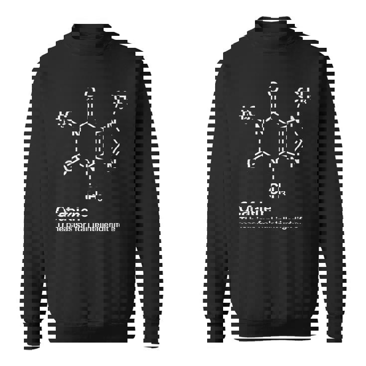 カフェイン分子化学カップ コーヒー スウェットシャツ