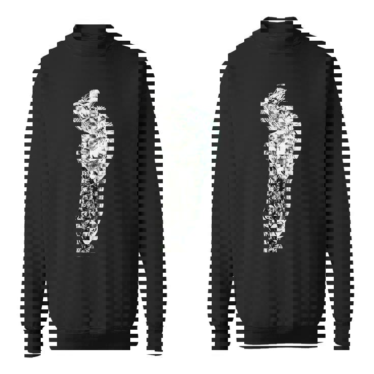 カメレオン 爬虫類 モチーフ カラフル テラリウム カメレオン スウェットシャツ