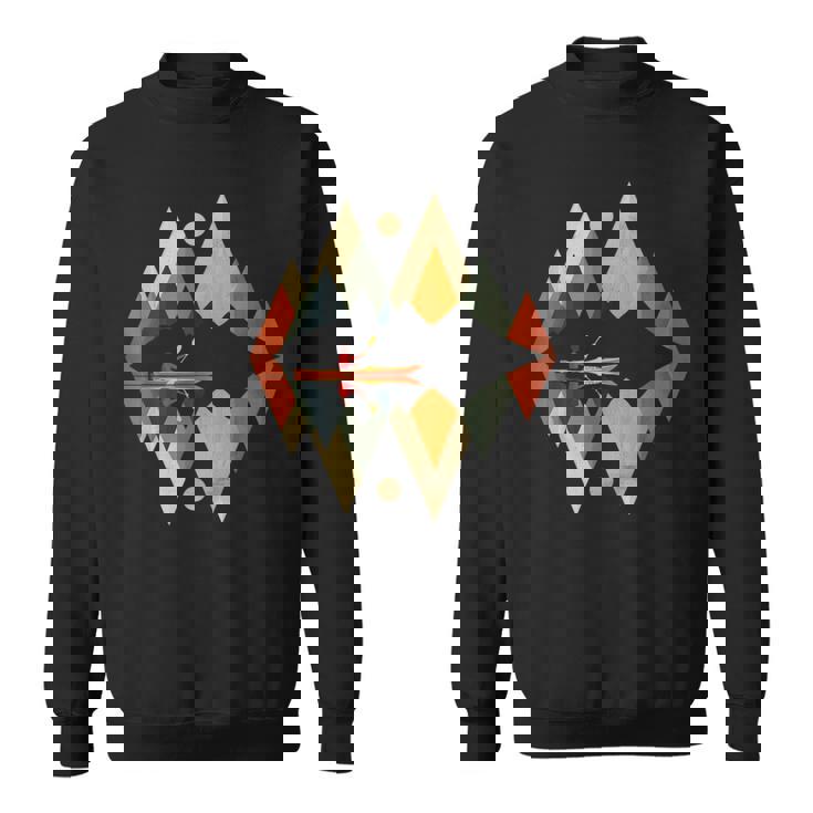 カヤック ヴィンテージ レトロ 山 カヌー カヌー カヤック スウェットシャツ