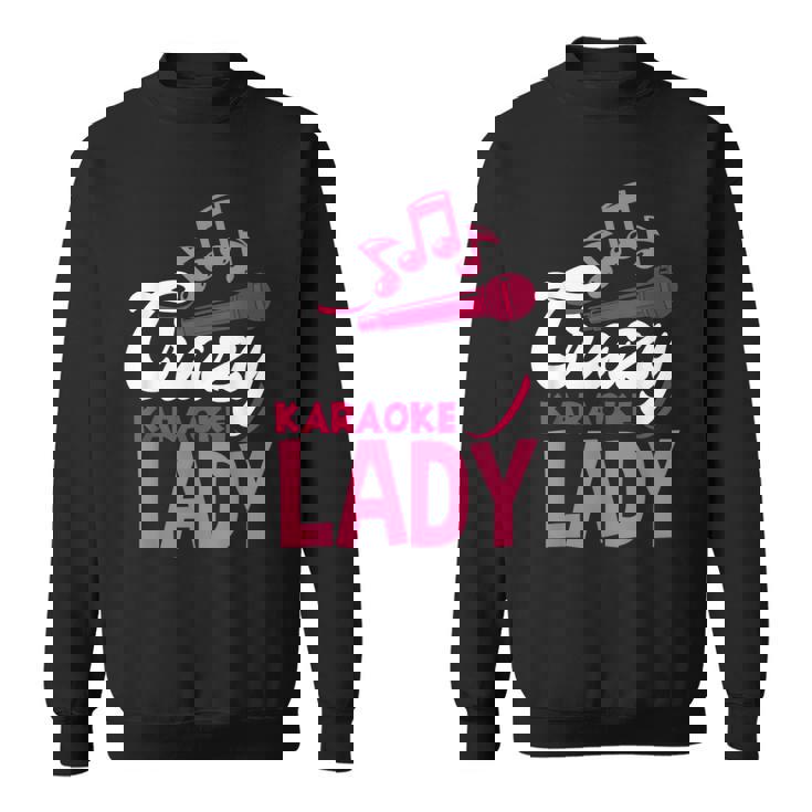 カラオケレディ おもしろ音楽好き カラオケシンガー スウェットシャツ