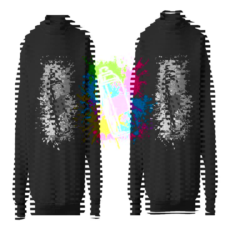カラフル グラフィティグラフィックスプレーペンキの缶ストリートアートアーティスト スウェットシャツ