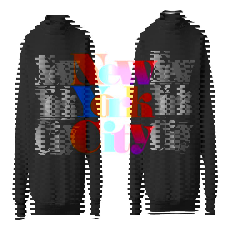 カラフルなニューヨークシティファッショングラフィックtシャツ、ニューヨーク市 スウェットシャツ