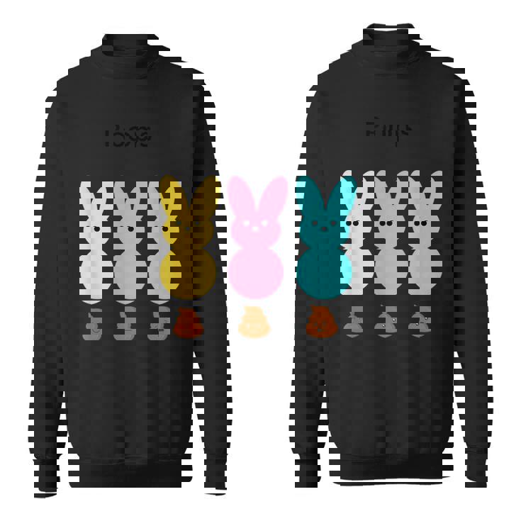 カラフルなマシュマロバニーのうんち スウェットシャツ