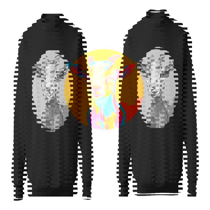 カラフルなヤギ スウェットシャツ