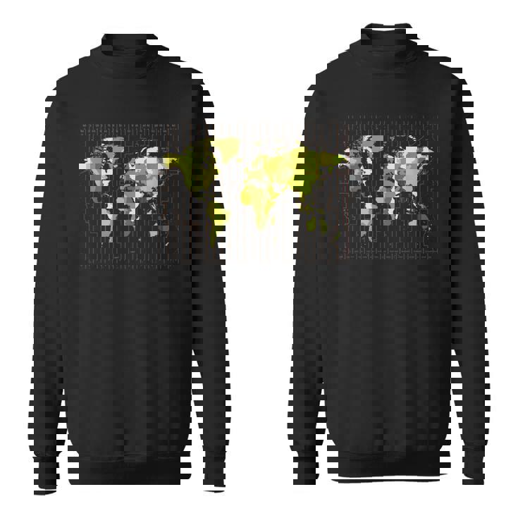 カラフルな地図 地球 タイムゾーン 国 大陸 地理 スウェットシャツ