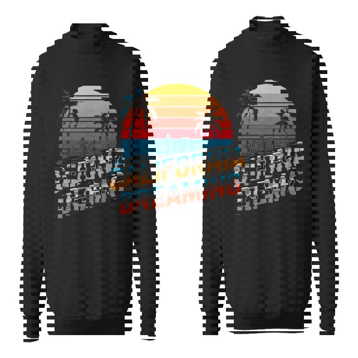 カリフォルニア ドリーミング サンセット ヤシの木 街並み スウェットシャツ