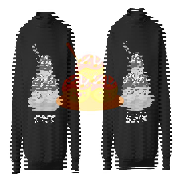 カワイイ たこ焼き 和 大阪 日本食 ひらがな 文字 スウェットシャツ