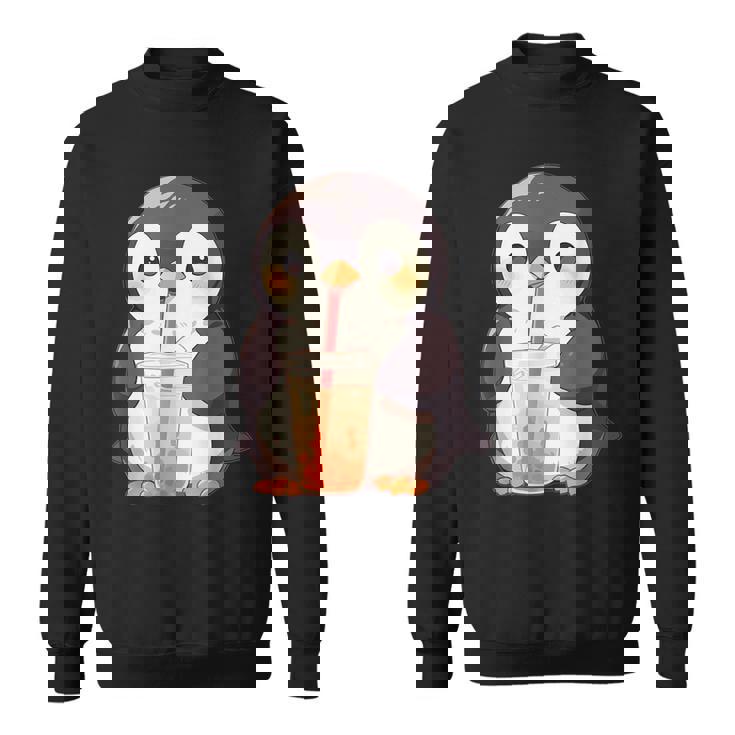 カワイイ ペンギンドリンク バブルティー ペンギンボバ スウェットシャツ