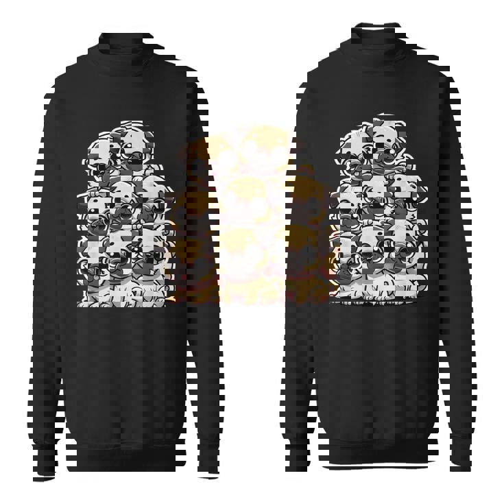 カワイイアニメ パグ 犬 キッズ ガールズ スウェットシャツ