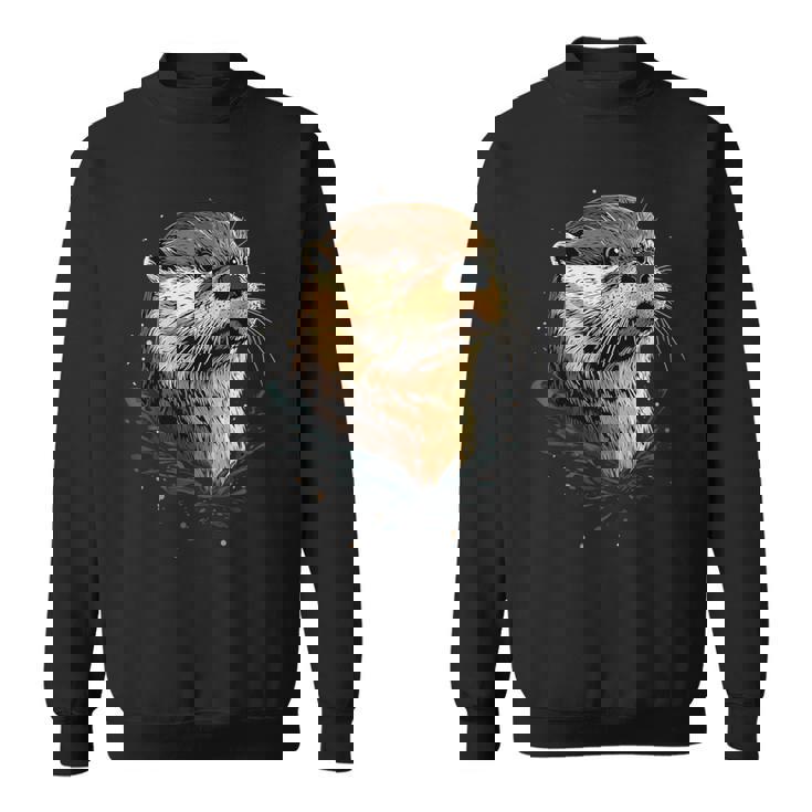 カワウソ モチーフ アイ・ラブ・ラッコ ラッコ・マーチン スウィート・ラッコ スウェットシャツ