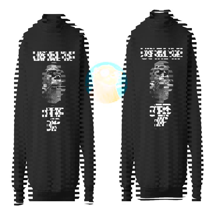 カワウソ 動物 カワウソ スウェットシャツ