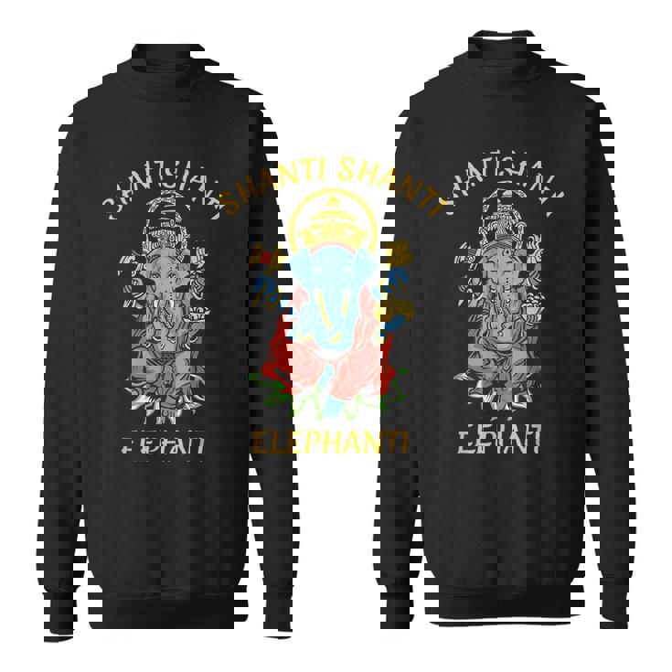 ガネーシャ ヨガ シャンティ 象 ブッダ 象 スウェットシャツ
