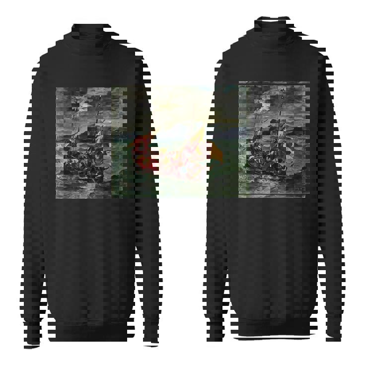 ガリラヤの海のキリスト ユージン・ドラクロワ スウェットシャツ