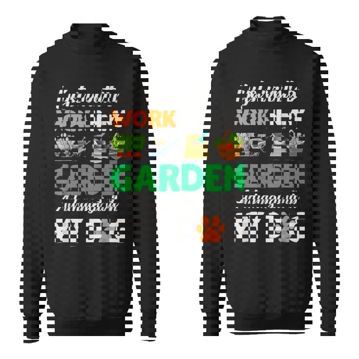 ガーデニング 犬 ペット好き 庭師 庭 ペット ギフト 植物 スウェットシャツ