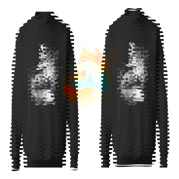 キツネアート スウェットシャツ