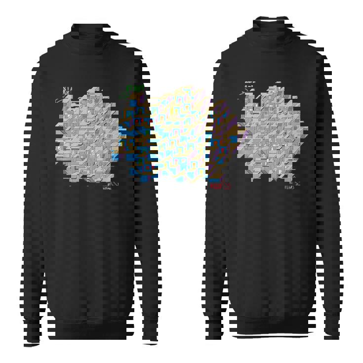 キューブ 迷路&迷路 スウェットシャツ