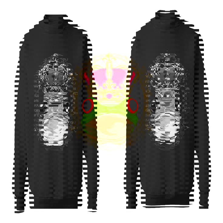 キングクイーン カエル ヒキガエル プリンセス 両生類 動物 カエル好き スウェットシャツ