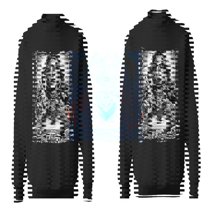 ギャングガール ヒップホップ チカーノデザイン スウェットシャツ