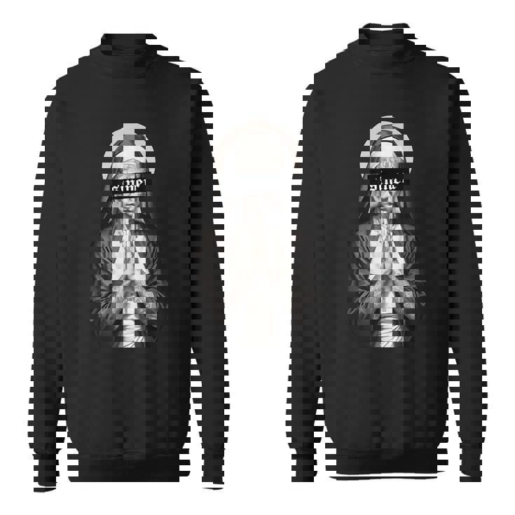 ギャングスター 修道女 入れ墨 尼僧 タトゥーアート ストリートウェア ヒップホップ スウェットシャツ