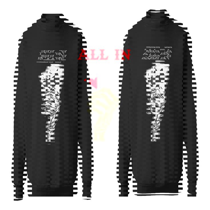 ギャンブル ポーカー プレーヤー スケルトン ハンド ポーカー カード 7 2 ポーカー スウェットシャツ