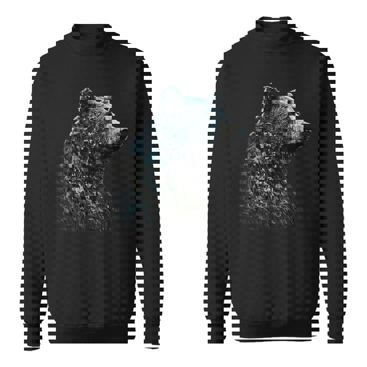 クマ、動物好き、動物クマ スウェットシャツ