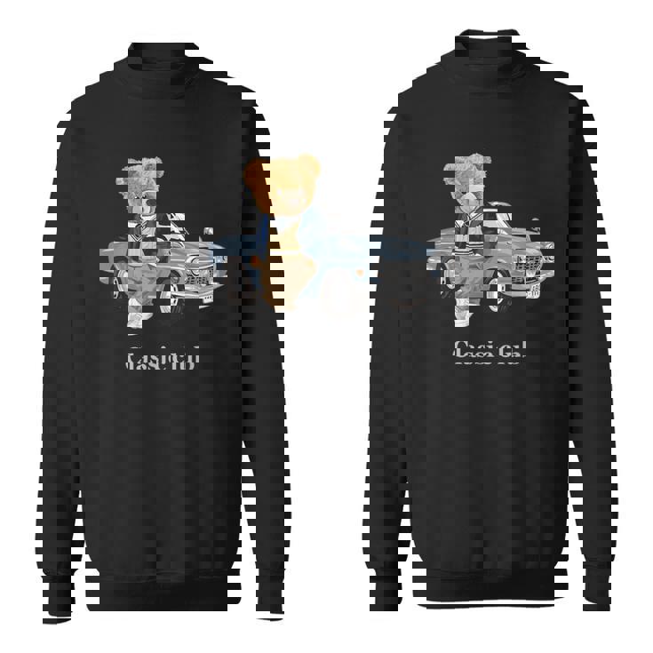 クラシックカーがかわいいテディベア。 スウェットシャツ