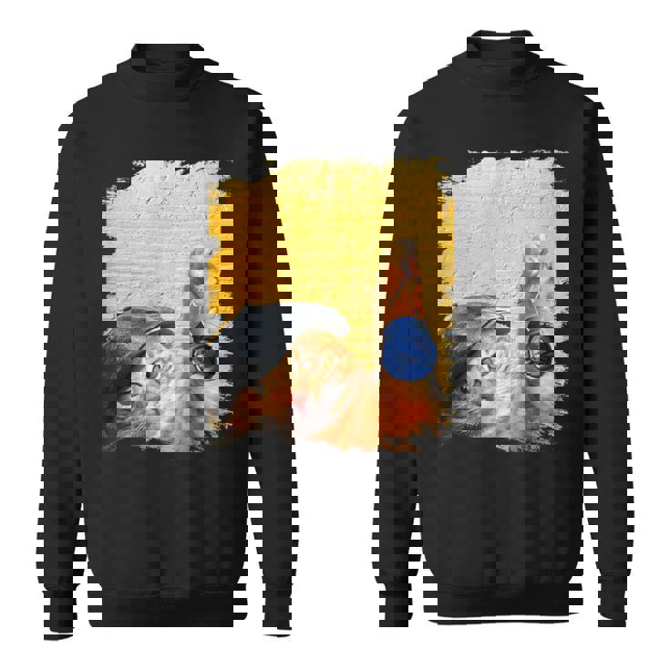 クラシックブルーヨーヨーの猫 スウェットシャツ