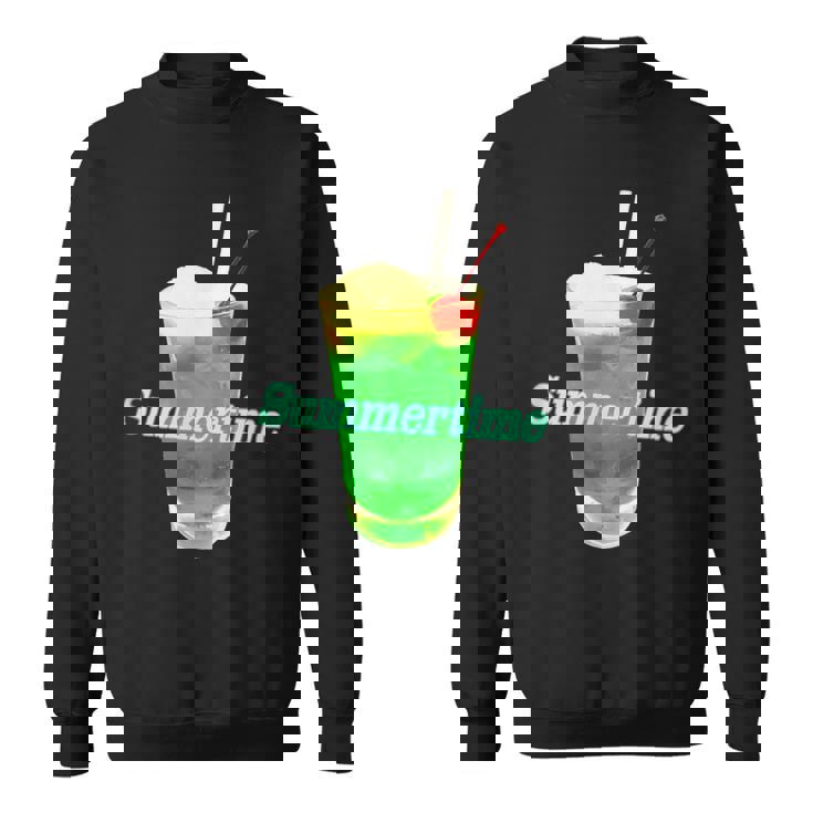 クリームソーダ・夏【 サマータイム 】メロンソーダ 緑 リゾート・夏 大好き 昭和 レトロ スウェットシャツ