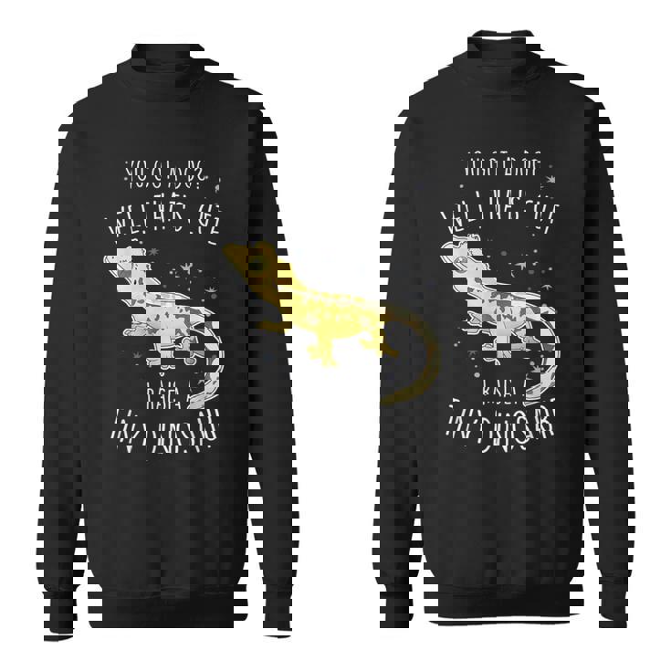 クレステッドゲッコ 小さな恐竜 トカゲ 爬虫類 ペット ハーレクイン スウェットシャツ