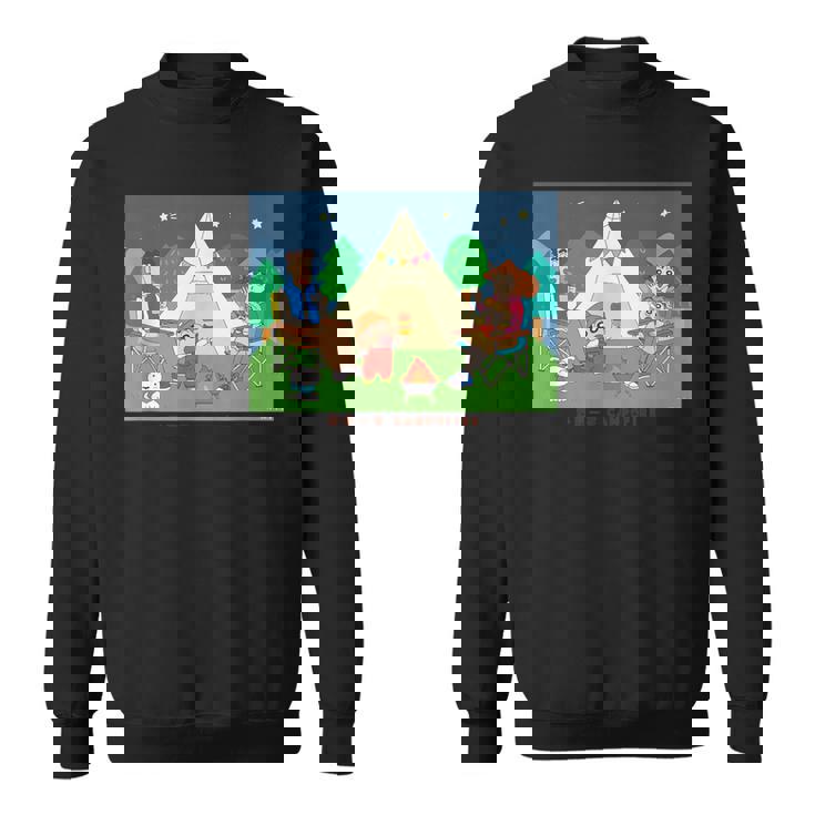 クレヨンしんちゃん 野原一家キャンプファイヤー 集合 スウェットシャツ