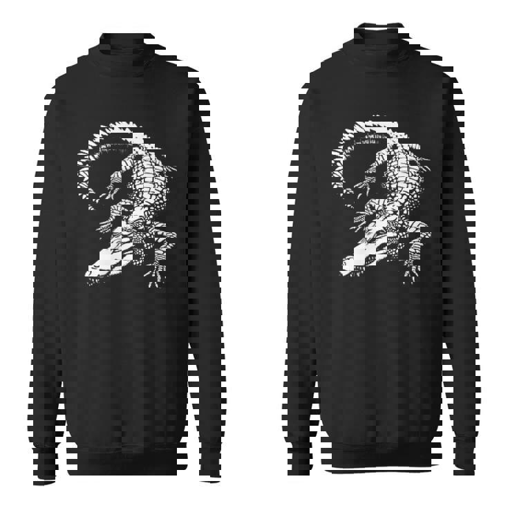 クロコダイル お父さん 母 恋人 モノクロ クロコダイル スウェットシャツ