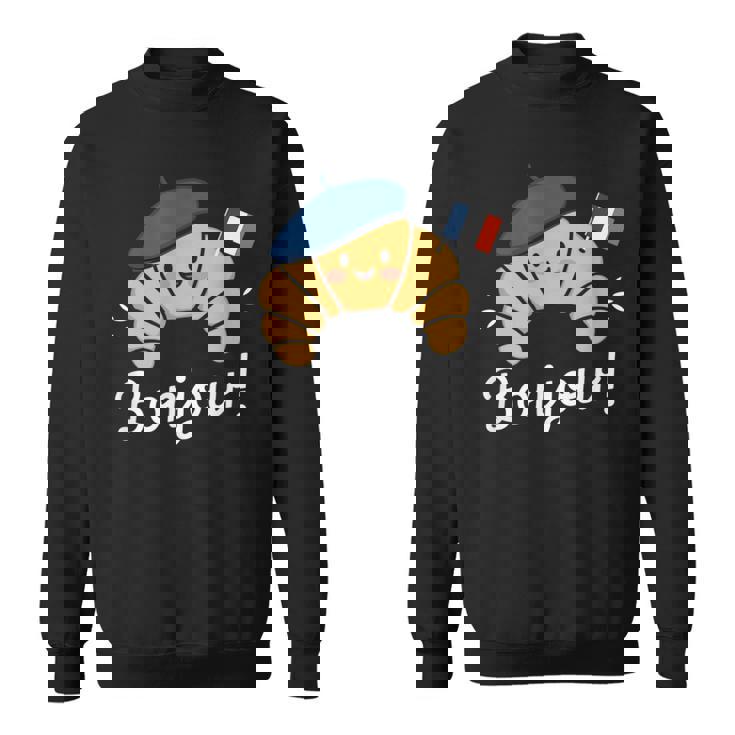 クロワッサン フランス語格言 フランス ベーキング 朝食 面白い スウェットシャツ