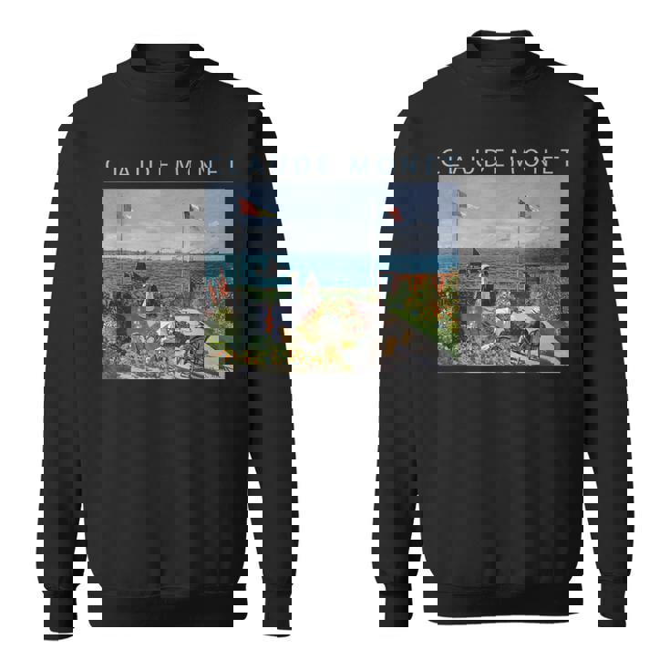 クロード モネ 面白いtシャツ アート サンタドレスの庭園 絵画 メンズ レディース 面白い 服 油彩画 スウェットシャツ