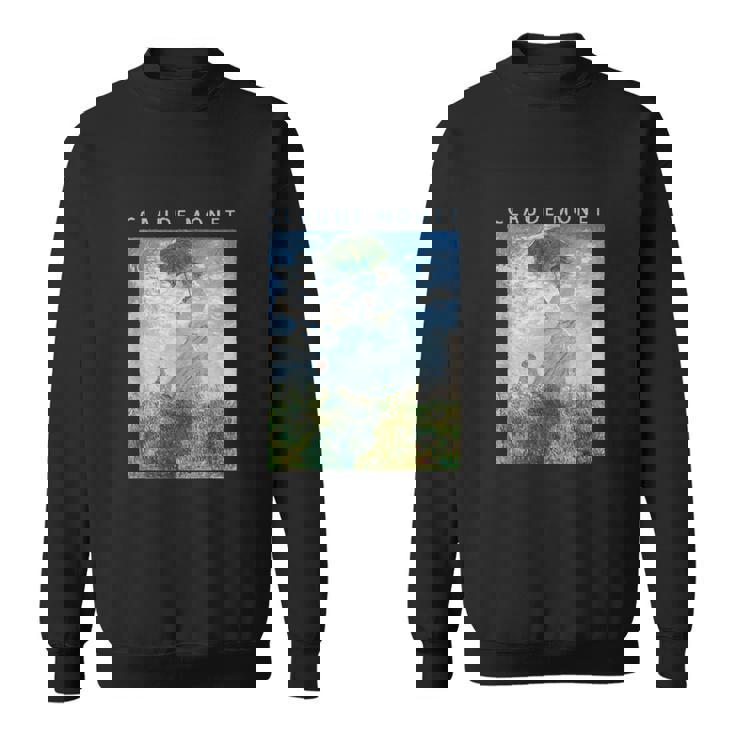 クロード モネ 面白いtシャツ アート 日傘 印象派 絵画 メンズ レディース 面白い 服 美術 油彩画 スウェットシャツ