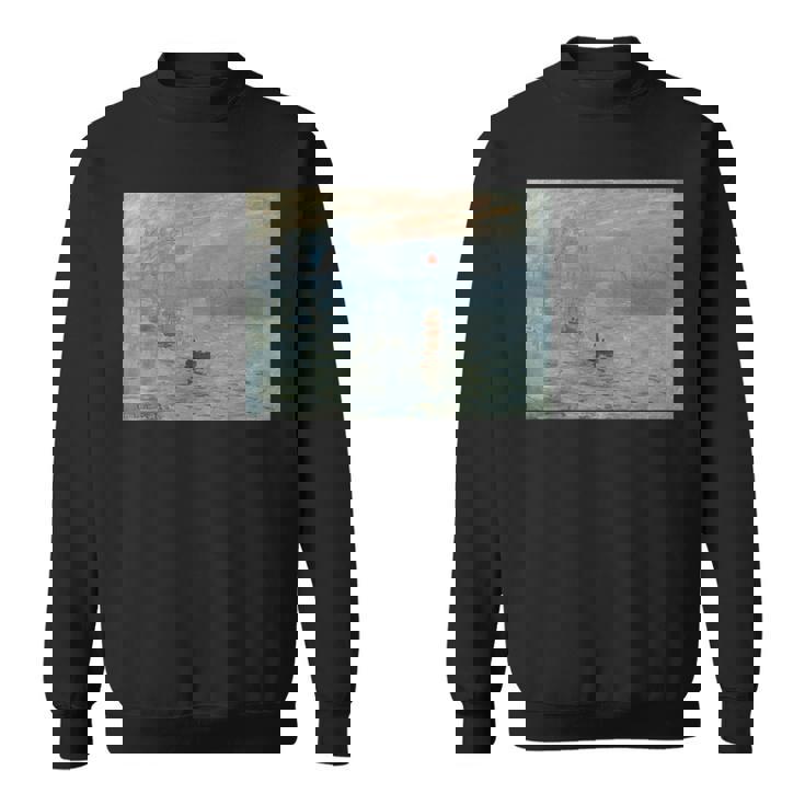 クロード・モネの印象、ソレイユ・レヴァント レトロtシャツ スウェットシャツ