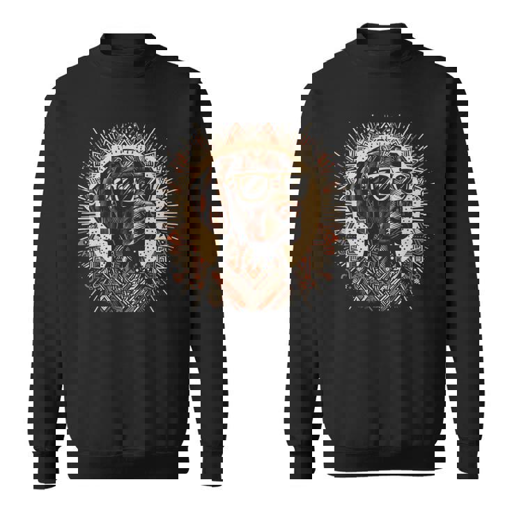 クールなジャーマンショートヘアポインタードッグトライバルアートスタイル スウェットシャツ