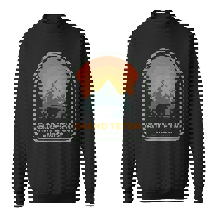 グランドティトン国立公園 レトロサンセット ヴィンテージ スウェットシャツ