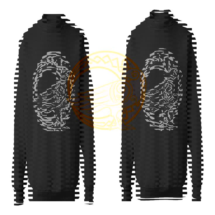 ケルトの月と部族のカラス ウィッカ オカルトシンボル スウェットシャツ