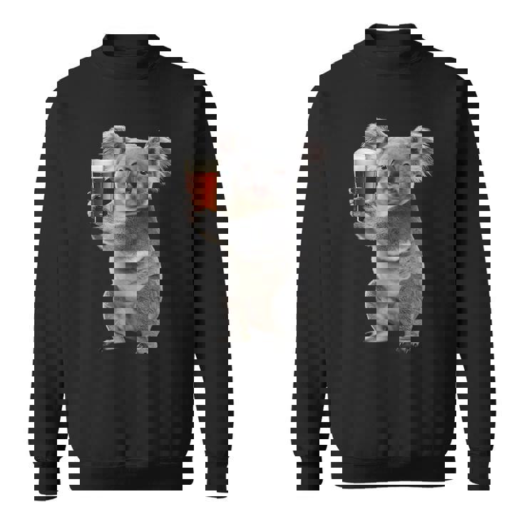 コアラ ビールを飲む リアル スウェットシャツ