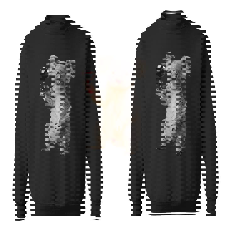 コアラ 飲酒 ワイン リアル スウェットシャツ