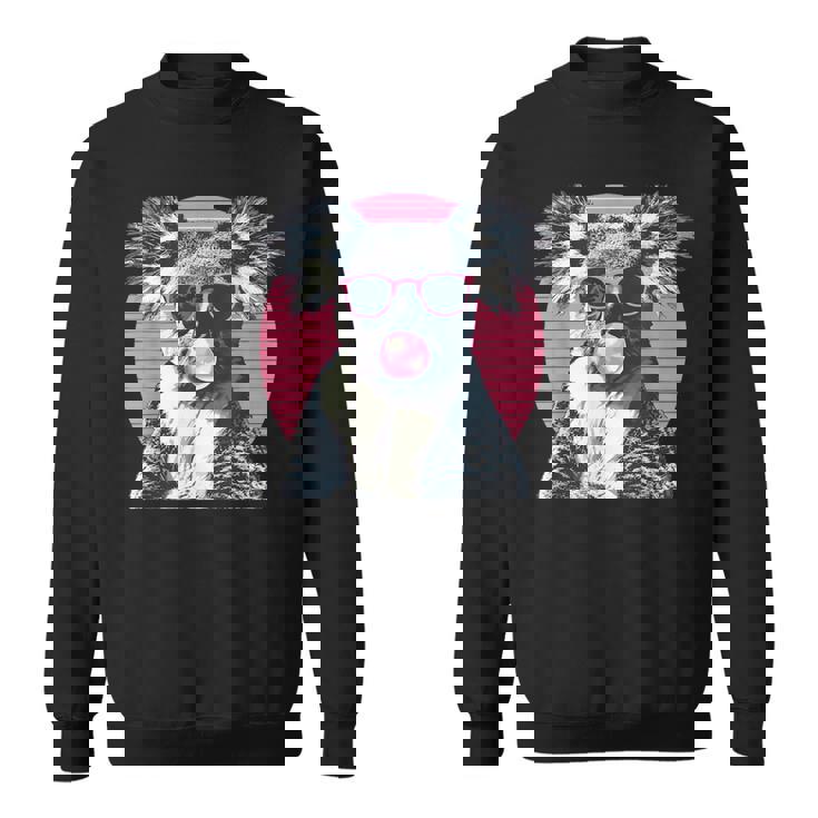 コアラ愛好家のためのサングラスバブルガム付きコアラ スウェットシャツ