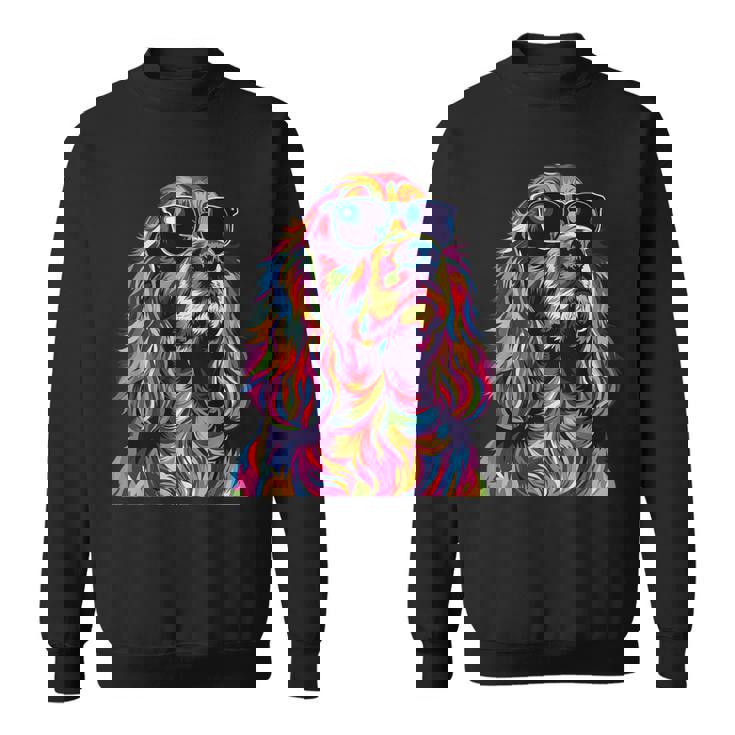 コッカースパニエルラバーズ ポップアート 面白い イングリッシュコッカースパニエル スウェットシャツ