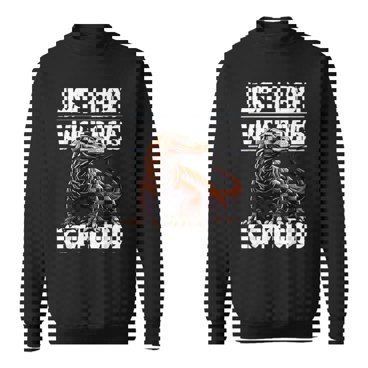 コモドドラゴンを愛するただの少年 男の子 キッズ スウェットシャツ