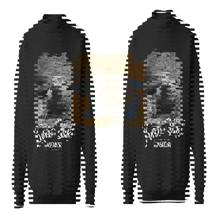 コモド島 インドネシア レトロポスターコモドドラゴン スウェットシャツ