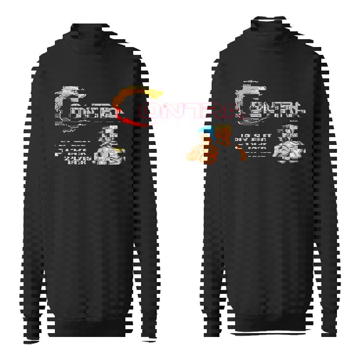 コントラ タイトル スクリーン レトロ ゲーマー ピクセル ウォリアー クラシック ゲーム スウェットシャツ