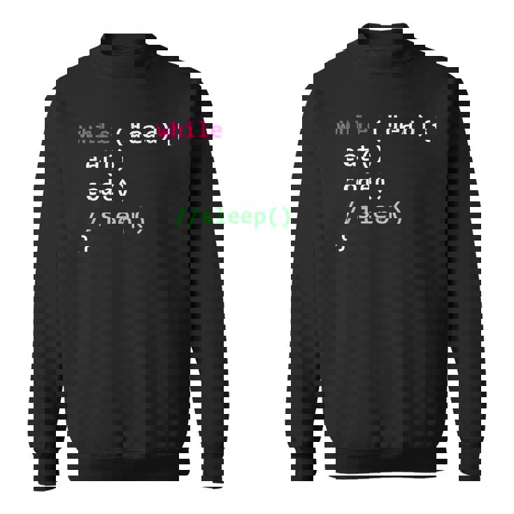 コンピュータサイエンスのpythonプログラマはコードの睡眠を食べます スウェットシャツ